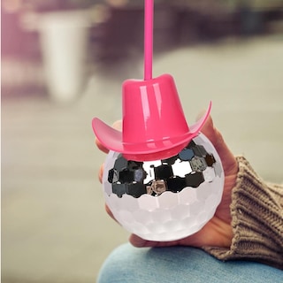 Foto 5 | Foto 5 | Set 2 Vaso Para Bebidas De 500ml Con Popote, Plata, Para Fiestas De Día Festivo, Fiestas De Cumpleaños, Bar, Familia.