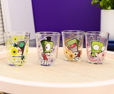 Foto 5 | Foto 5 | Set De Minivasos De Chupito Plateados Con Los Personajes De Buffalo Invader Zim - Venta Internacional.