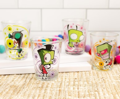 Foto 7 | Foto 7 | Set De Minivasos De Chupito Plateados Con Los Personajes De Buffalo Invader Zim - Venta Internacional.
