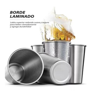 Foto 3 | Foto 3 | Vasos Acero Inoxidable 500 Ml Para Cerveza 6 Pzs, Plata Belug