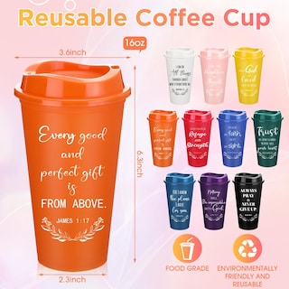 Foto 2 | Foto 2 | Tazas De Café Skylety Bible Verse, 470 Ml, Paquete De 60 Unidades Con Tapa - Venta Internacional.