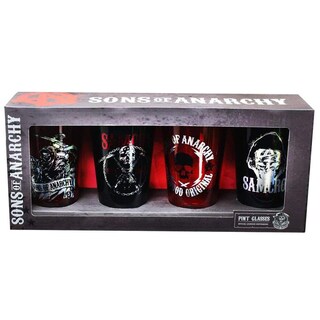 Foto 2 | Foto 2 | Vasos De Cerveza Just Funky Sons Of Anarchy Con Estampado De Láminas (4 Unidades) - Venta Internacional.