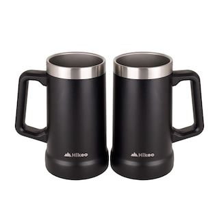 Foto 1 | Foto 1 | Tarros Cerveceros De Acero Inoxidable Vaso Térmico 730 Ml 2 Piezas, Hikeo, Negro, 83468-bl