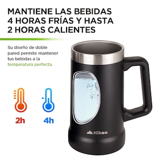 Foto 3 | Foto 3 | Tarros Cerveceros De Acero Inoxidable Vaso Térmico 730 Ml 2 Piezas, Hikeo, Negro, 83468-bl