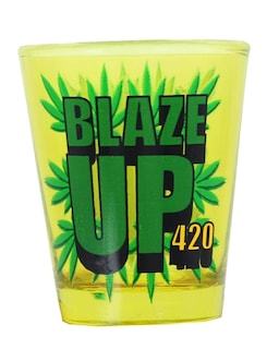 Foto 2 | Foto 2 | Vidrio Amarillo Shot Glass Just Funky Blaze Up 420 Print De 45 Ml - Venta Internacional.