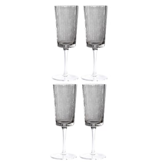 Foto 2 | Foto 2 | Set de Copas de Vidrio Crown Baccara Ruan Gris 4 Piezas de 200 ml