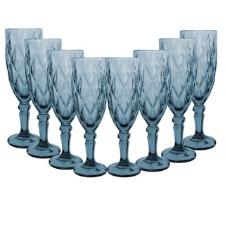 Foto 1 | Foto 1 | Copas de Vidrio Vittori Azules Cristal 8 Piezas