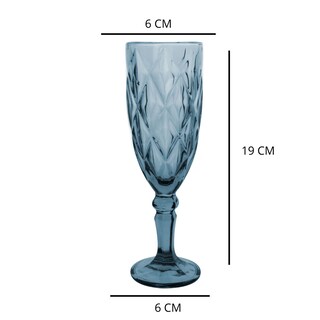 Foto 3 | Foto 3 | Copas de Vidrio Vittori Azules Cristal 8 Piezas