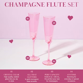 Foto 3 | Foto 3 | Set De Regalo Para Flautas De Champán Paris Hilton En Forma De Corazón 160 Ml 2 Unidades - Venta Internacional.