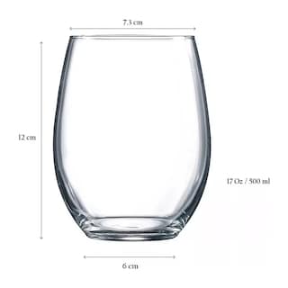 Foto 3 | Foto 3 | 6 Vasos Vidrio Grueso Moderno Premium 500ml Eo Safe Imports Esi-20721 Transparente