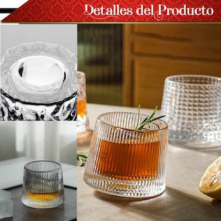 Foto 8 | Foto 8 | Set 6 Vasos Chic-fantasy Para Whisky Licor 170 Ml Cristal Grueso Bar Coctel Diseño Elegante Líneas