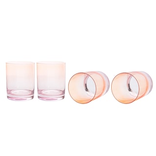 Foto 3 | Foto 3 | Set de Vasos de Vidrio Ahumados Rosas Crown Baccara Rose 4 Piezas de 370 ml