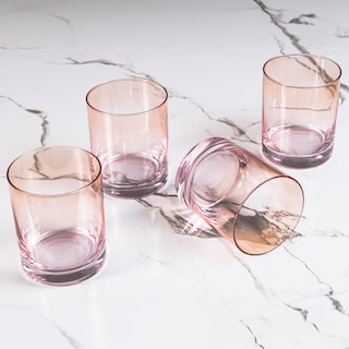 Foto 5 | Foto 5 | Set de Vasos de Vidrio Ahumados Rosas Crown Baccara Rose 4 Piezas de 370 ml
