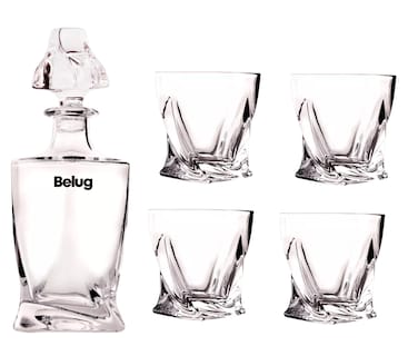 Foto 1 | Foto 1 | 4 Vasos De Vidrio Para Whisky Con Decantador De Cristal 770 Ml Cristal