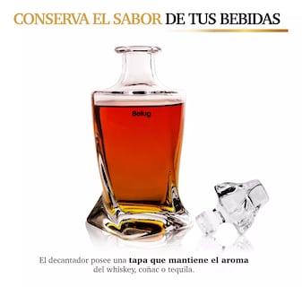 Foto 6 | Foto 6 | 4 Vasos De Vidrio Para Whisky Con Decantador De Cristal 770 Ml Cristal