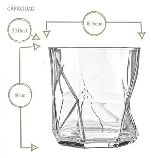 Foto 2 | Foto 2 | Vaso Xtellar Vidrio 4 Piezas Vasos Para Whisky Vidrio