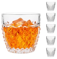 Juego Xtellar De 6 Vasos De Vidrio Para Whisky Café Cerveza Vasos