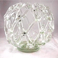 Jarrón De Cristal Manhattan Chic Artisan Net Design - Venta Internacional.