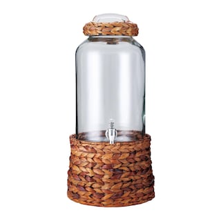 Foto 1 | Foto 1 | Vitrolero Dispensador 8 Litros Vidrio Con Base Rattan Zb-07