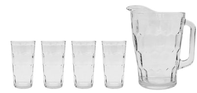 Foto 3 | Foto 3 | Juego De Jarra Con 4 Vasos De Cristal Marca Crisa