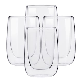 Foto 1 | Foto 1 | Vasos de Cristal de Doble Fondo Magma Life de 240 ML Vidrio Térmico 4 PZAS Ideales para Capuchino Té o Vino