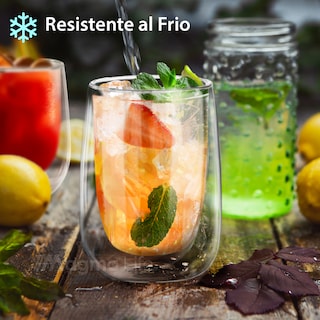 Foto 6 | Foto 6 | Vasos de Cristal de Doble Fondo Magma Life de 240 ML Vidrio Térmico 4 PZAS Ideales para Capuchino Té o Vino