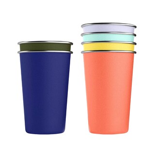 Foto 1 | Foto 1 | Vasos de Acero Inoxidable Belug Apilables Multicolor 500 ml 6 Piezas