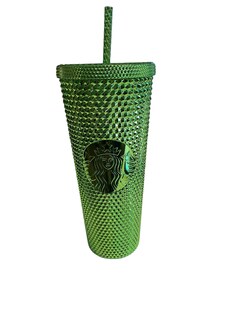 Foto 1 | Foto 1 | Vaso Starbucks Con Tachuelas 2023, Verde Metalizado, 710 Ml, Con Pajita - Venta Internacional.