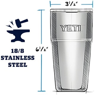 Foto 2 | Foto 2 | Pinta Reutilizable Para Fiestas Yeti Rambler, Forma Apilable, 473 Ml, Color Negro - Venta Internacional.