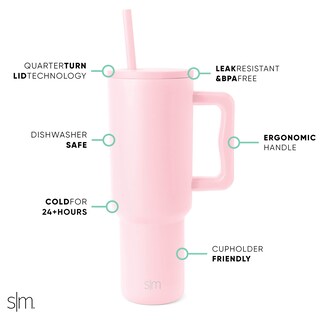 Foto 2 | Foto 2 | Vaso Simple Modern Trek De 1,2 L Con Asa Y Tapa Con Pajita De Acero - Venta Internacional.