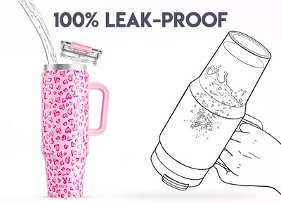 Foto 3 | Foto 3 | Vaso Meoky 1183 Ml Con Mango Y Pajita De Acero Inoxidable - Venta Internacional.