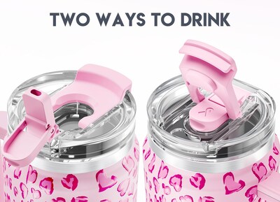 Foto 6 | Foto 6 | Vaso Meoky 1183 Ml Con Mango Y Pajita De Acero Inoxidable - Venta Internacional.