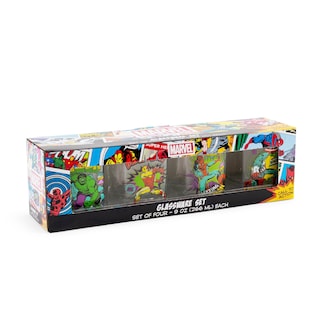 Foto 2 | Foto 2 | Set Rocks Glass Silver Buffalo Marvel Comics, 9 Oz, 4 Piezas - Venta Internacional.