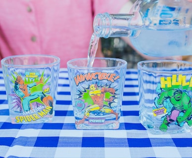 Foto 7 | Foto 7 | Set Rocks Glass Silver Buffalo Marvel Comics, 9 Oz, 4 Piezas - Venta Internacional.