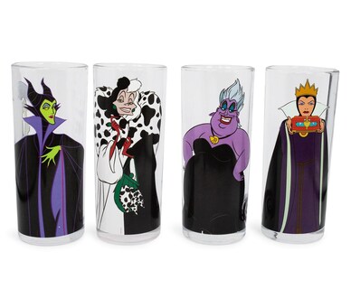 Foto 1 | Foto 1 | Vasos Con Diseño De Villanos De Disney, 300 Ml, Juego De 4 Artículos De Bar Para El Hogar - Venta Internacional.