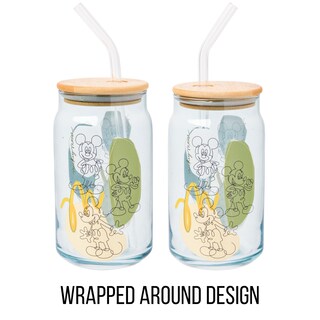 Foto 2 | Foto 2 | Vaso De Cristal Plateado Con Diseño De Mickey Mouse Buffalo Disney, 480 Ml - Venta Internacional.