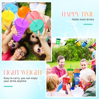 Foto 4 | Foto 4 | Vaso Skylety Thank You Gift, 450 Ml, Con Tapa Y Pajita, 160 Unidades - Venta Internacional.