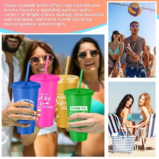 Foto 5 | Foto 5 | Vaso Skylety Thank You Gift, 450 Ml, Con Tapa Y Pajita, 160 Unidades - Venta Internacional.
