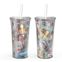 Set De Vasos Con Pajita Zak Designs Vin Scully, 600 Ml, Dodger Baseball - Venta Internacional.