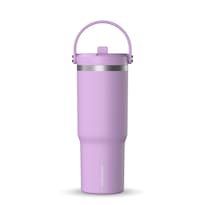 Vaso Hydrapeak Nomad De 950 Ml Con Asa Y Tapa Con Pajita, Color Malva - Venta Internacional.