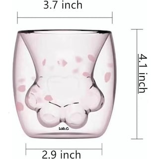 Foto 3 | Foto 3 | Diseño De Pata De Gato Lab.g Copa De Vidrio Doble Con Cerezos Rosa
