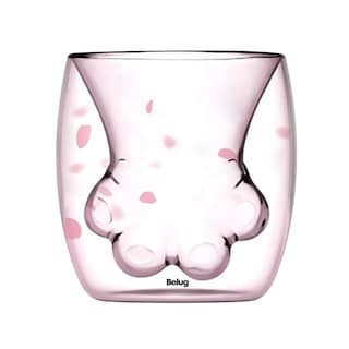 Foto 1 | Foto 1 | Diseño De Pata De Gato Belug Copa De Vidrio Doble Con Cerezos Rosa