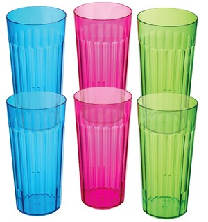 Foto 1 | Foto 1 | Vaso De Plástico Arrow Home Products Rainbow 473 Ml Juego De 6 - Venta Internacional.