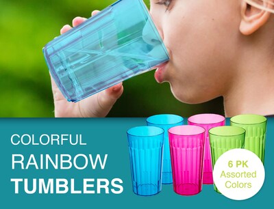 Foto 4 | Foto 4 | Vaso De Plástico Arrow Home Products Rainbow 473 Ml Juego De 6 - Venta Internacional.