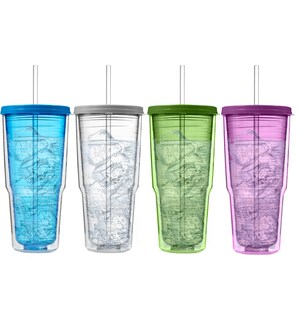 Foto 1 | Foto 1 | Vaso Arrow Home Products De Plástico De 710 Ml Con Pajita Y Tapa Paquete De 4 - Venta Internacional.