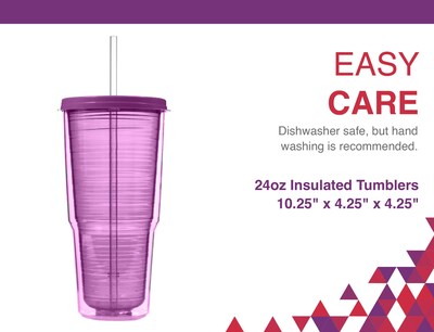 Foto 6 | Foto 6 | Vaso Arrow Home Products De Plástico De 710 Ml Con Pajita Y Tapa Paquete De 4 - Venta Internacional.