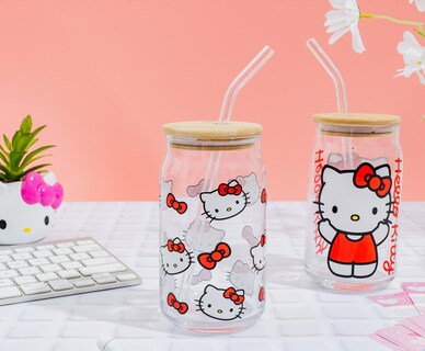 Foto 5 | Foto 5 | Set De Vasos De Vidrio Silver Buffalo Sanrio Hello Kitty 480 Ml - Venta Internacional.