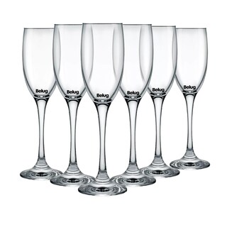 Foto 1 | Foto 1 | Set 6 Piezas Copas Flauta Champagne Vidrio 190 Ml 6.5 Oz, Belug Transparente