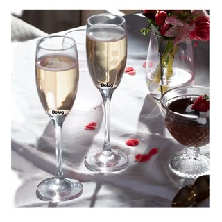 Foto 2 | Foto 2 | Set 6 Piezas Copas Flauta Champagne Vidrio 190 Ml 6.5 Oz, Belug Transparente