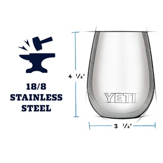 Foto 3 | Foto 3 | Vaso De Vino Yeti Rambler De Acero Inoxidable De 300 Ml, 2 Unidades, Color Blanco - Venta Internacional.